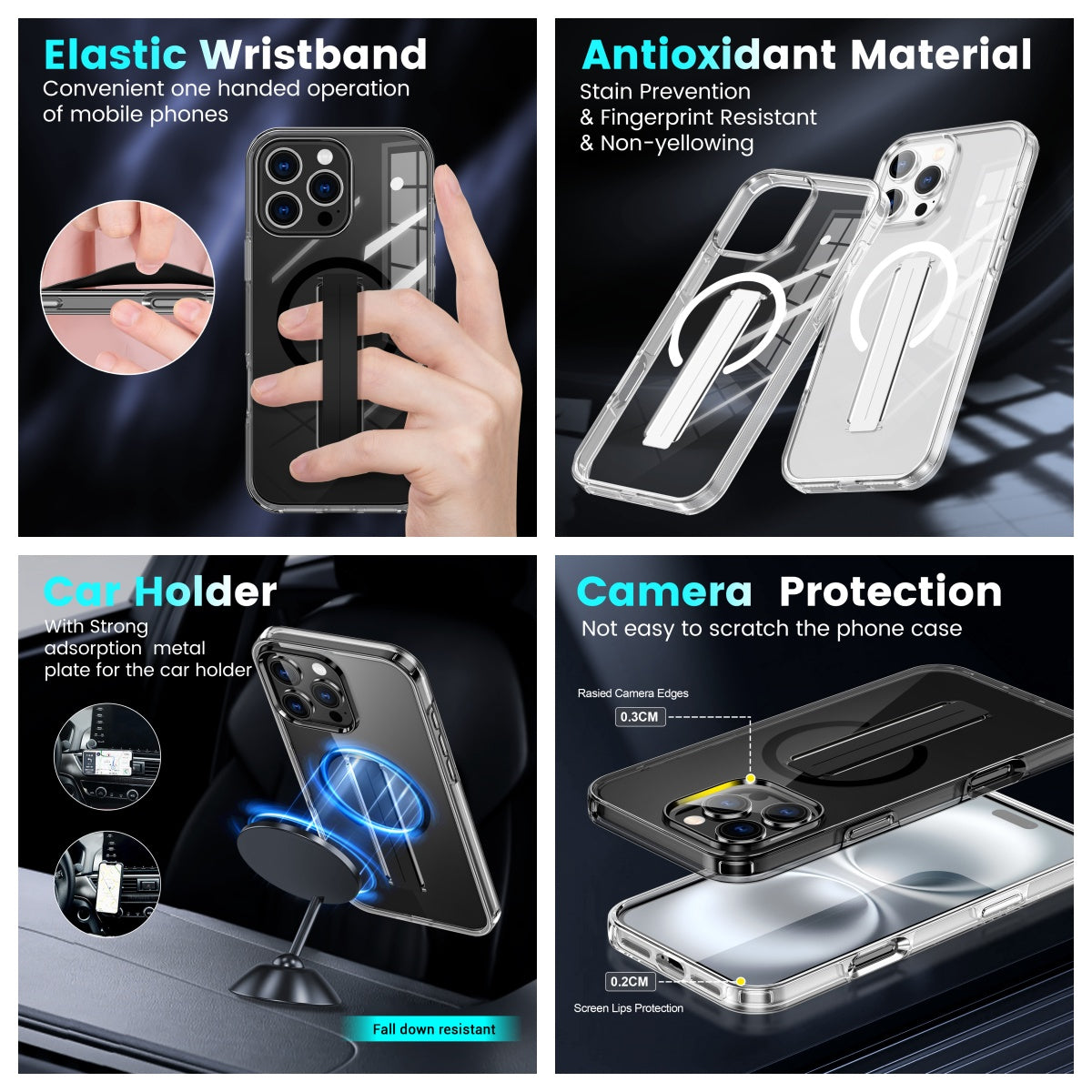 Funda con soporte giratorio y tecnología MagSafe