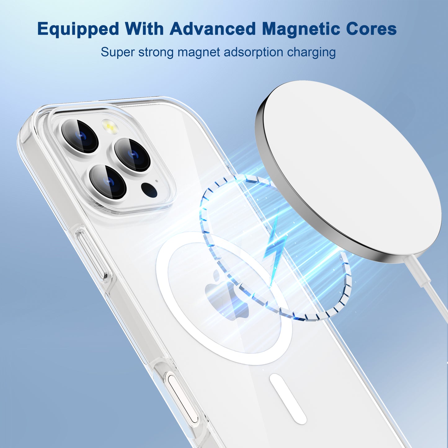 Funda MagSafe Transparente con Airbag y Protección Elevada para Cámara