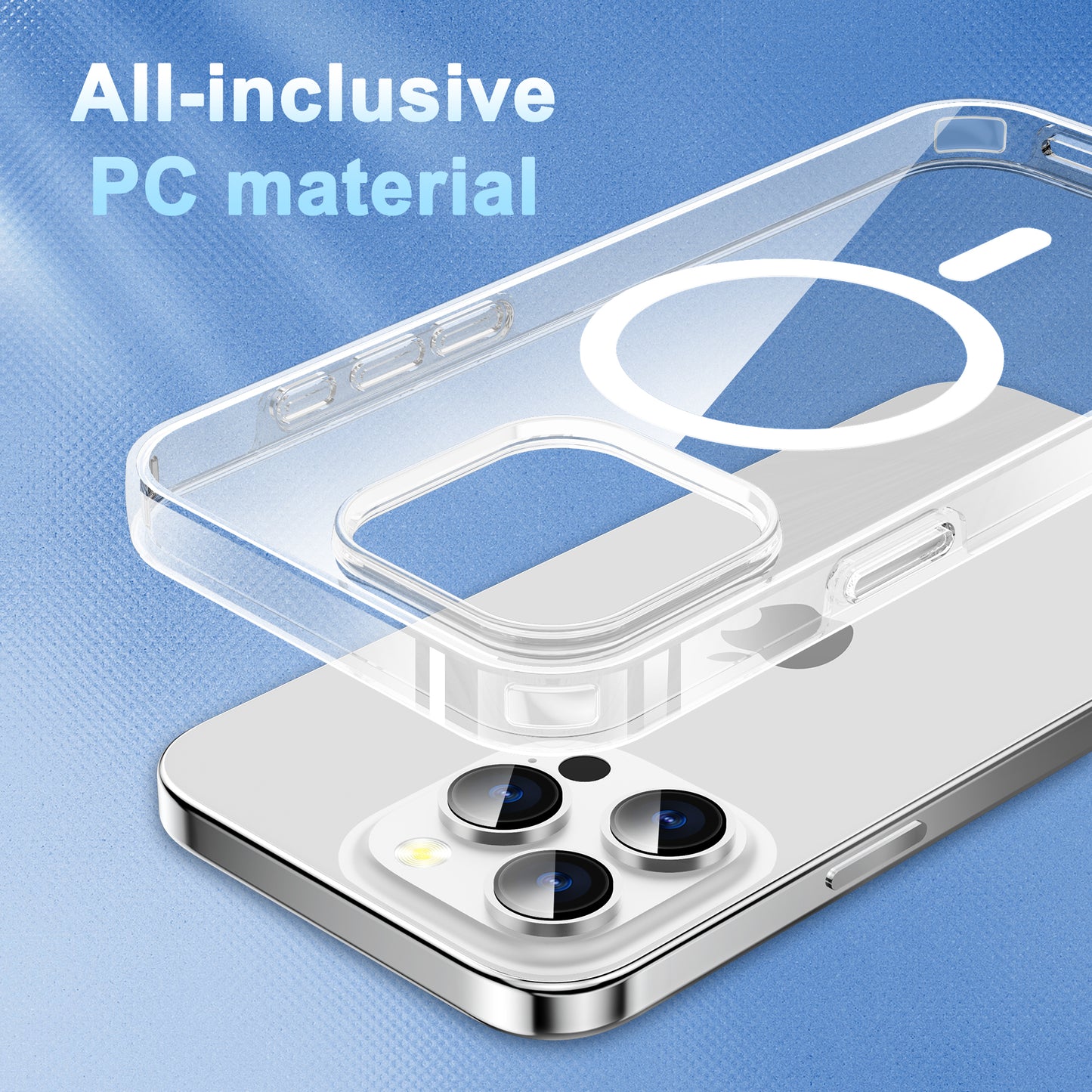 Funda MagSafe Transparente con Airbag y Protección Elevada para Cámara