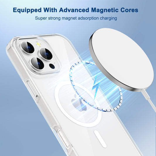 Funda MagSafe Transparente con Airbag y Protección Elevada para Cámara