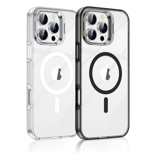 Funda Transparente MagSafe con Soporte Metálico 360° para iPhone